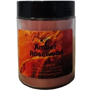 Amber Rosewood Medium Candle